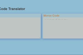 Morse Code Translator