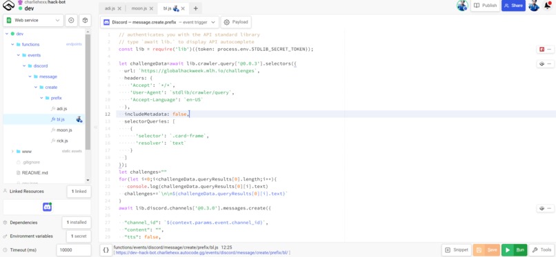 Discord bot – screenshot 1