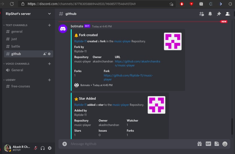 Github Notify – screenshot 1