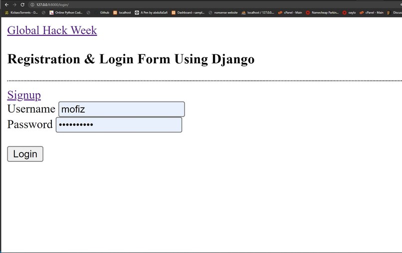 Login and registration Form  – screenshot 1