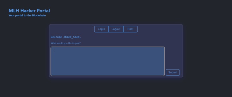 MLH Hacker Portal – screenshot 1