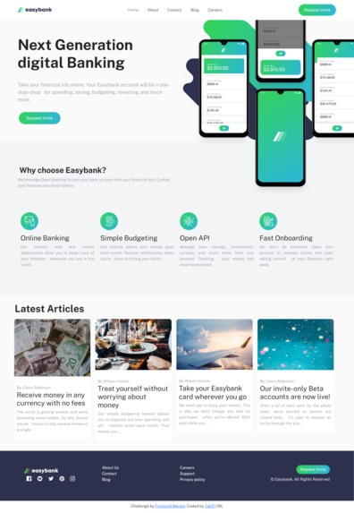 Easybank Landing Page using Bootstrap Studio – screenshot 1