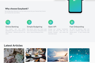 Easybank Landing Page using Bootstrap Studio