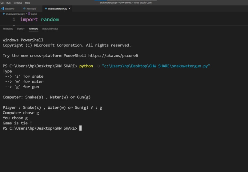 Text based game – screenshot 1