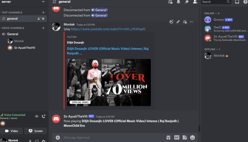 first Discord Bot – screenshot 1