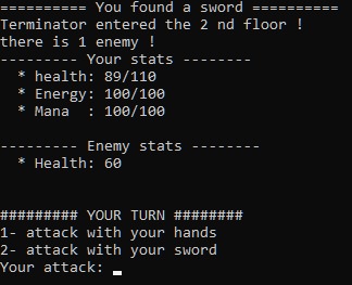 Text-Based Adventure Game – screenshot 3
