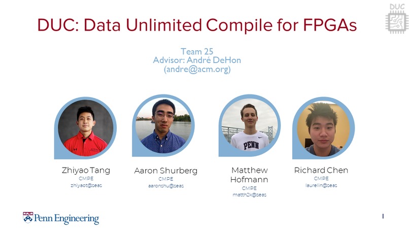 Team 25: DUC (Data Unlimited Compile) for FPGAs – screenshot 1