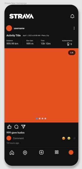 Strava Homepage Redesign – screenshot 1