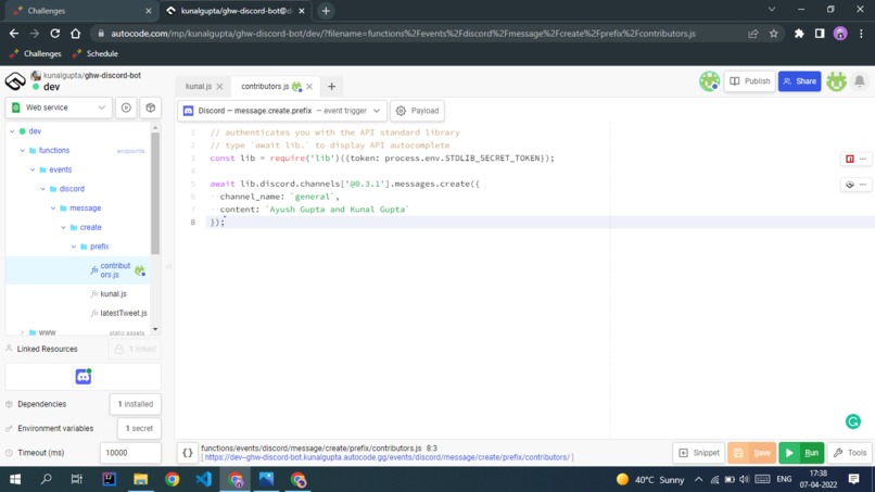 Discord Bot  – screenshot 2