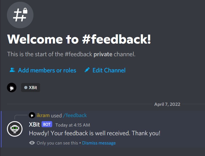Feedback Discord Bot – screenshot 3