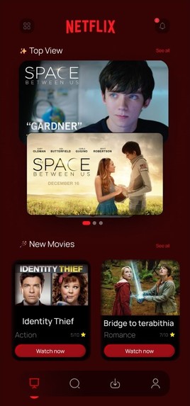 Redesign Netflix app – screenshot 1