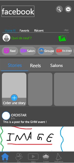 Redesign of facebook app – screenshot 1