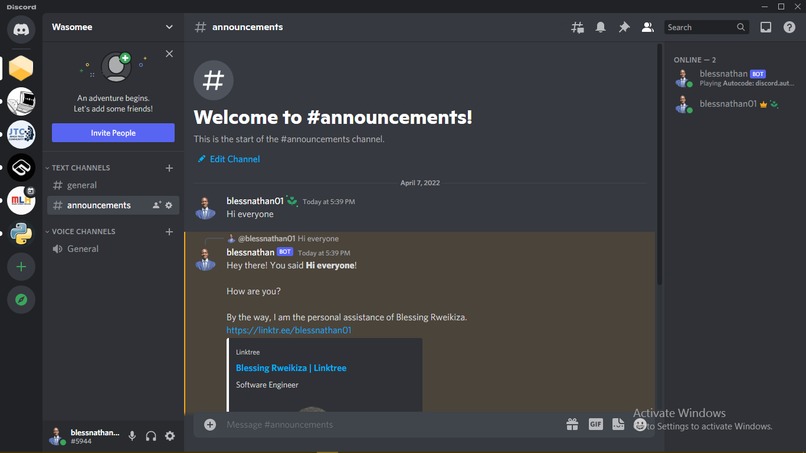 Blessnathan Bot – screenshot 1