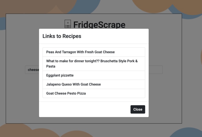 FridgeScrape – screenshot 2
