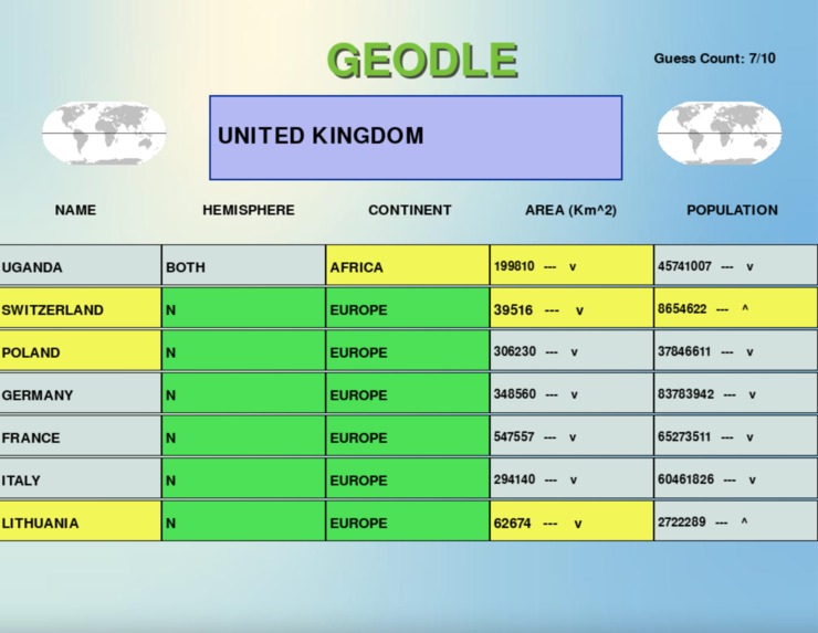 Geodle – screenshot 2