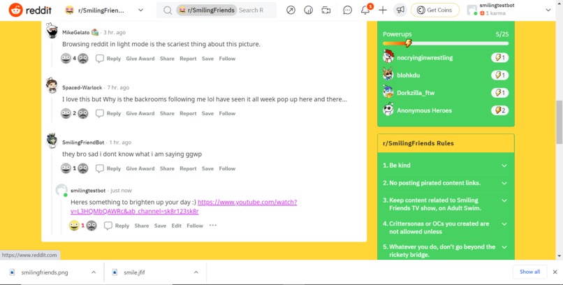 SmilingFriendBot (beachhacks) – screenshot 1