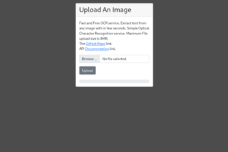 This is a Open Source Optical Character Recognition Service