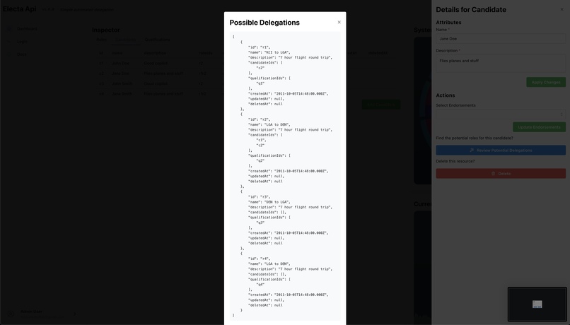 Electa API – screenshot 4