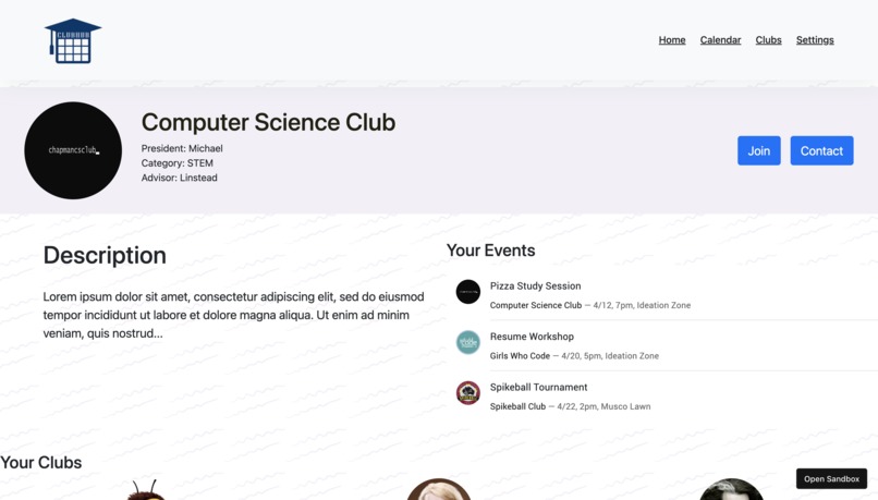 ClubHub – screenshot 4