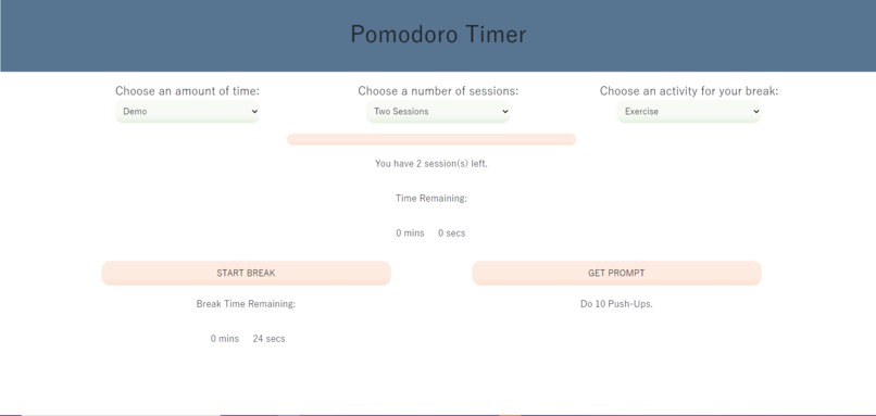 Meditative Pomodoro – screenshot 2