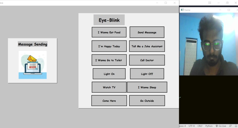 Eye Blink messenger – screenshot 1