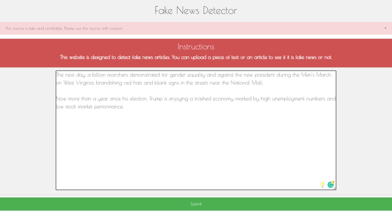 Trios Fake News Detector – screenshot 1