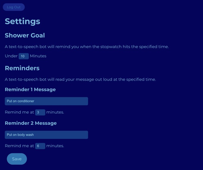 EcoShower – screenshot 2