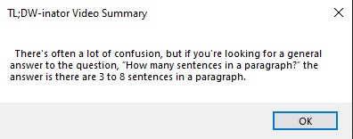 TL;DW-inator(Too Long; Didn't Watch) – screenshot 2