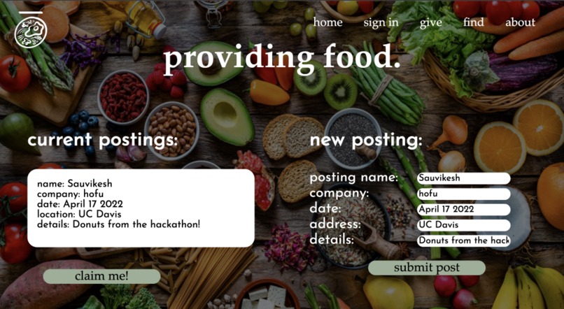 hōfu- connecting food providers to food pantries – screenshot 4