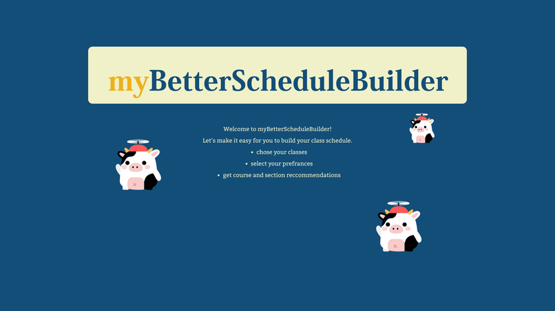 myBetterScheduleBuilder – screenshot 2