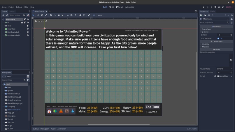 Unlimited Power! (beginner project) – screenshot 2