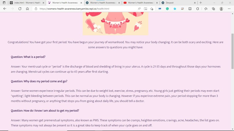 Women's Health Awareness – screenshot 4