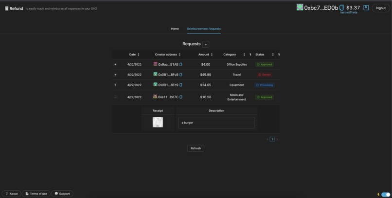 Refund – screenshot 1