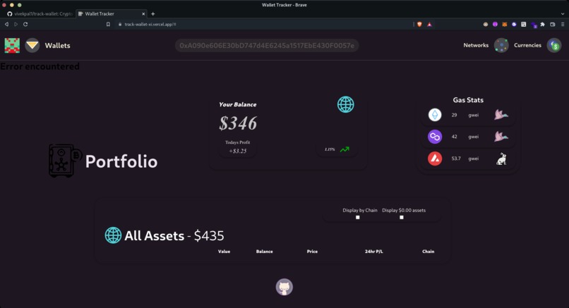Wallet Tracker – screenshot 1