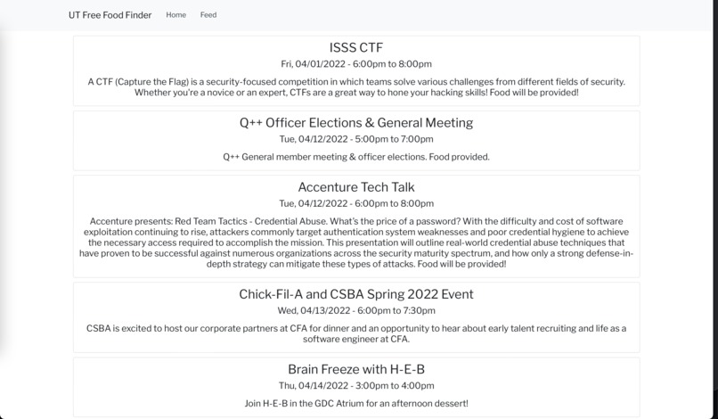 UT Free Food Finder – screenshot 3