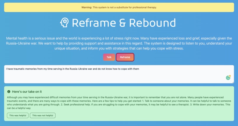 Reframe & Rebound  – screenshot 1