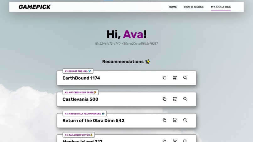 GAMEPICK – screenshot 1