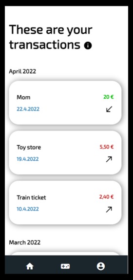 Tatra Banka kids app – screenshot 2