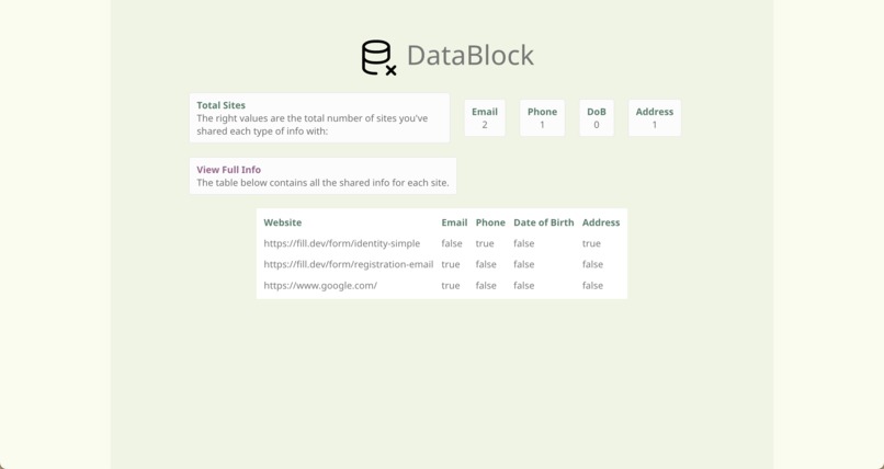 DataBlock – screenshot 1