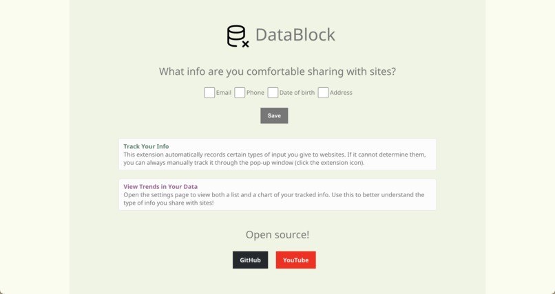 DataBlock – screenshot 2