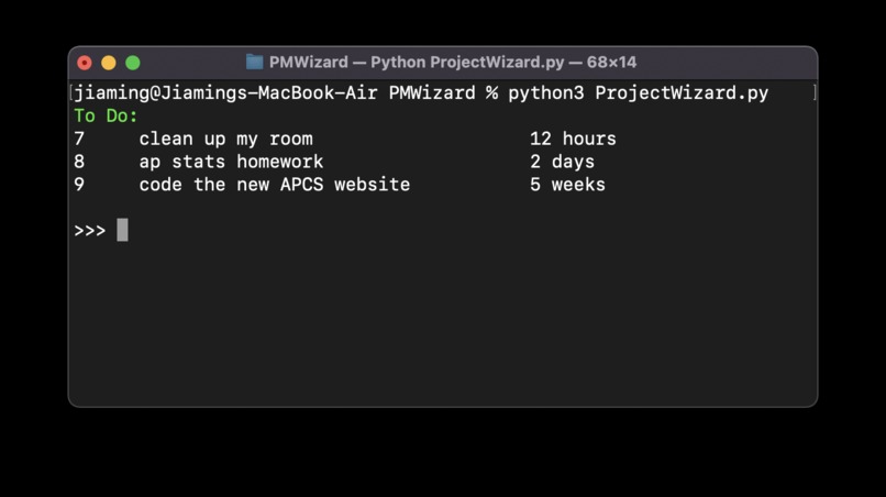 Project Wizard – screenshot 1