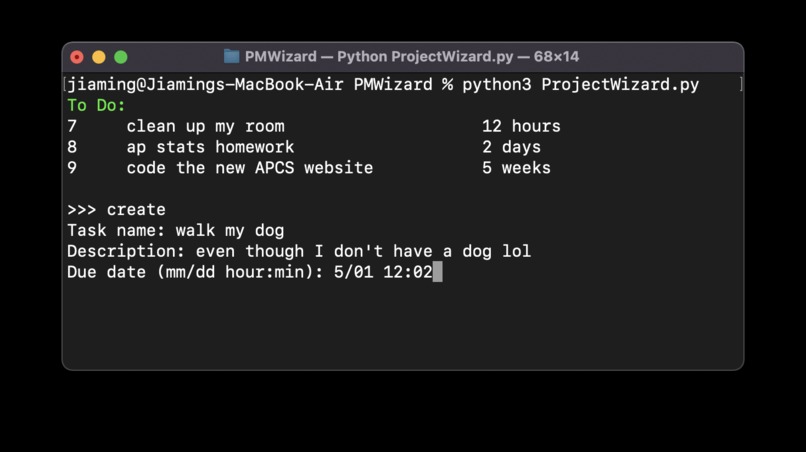 Project Wizard – screenshot 2