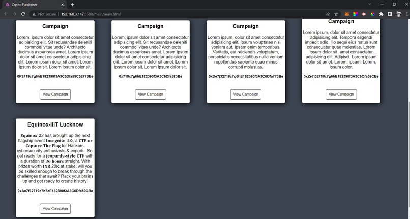 Crypto Fundraiser – screenshot 3