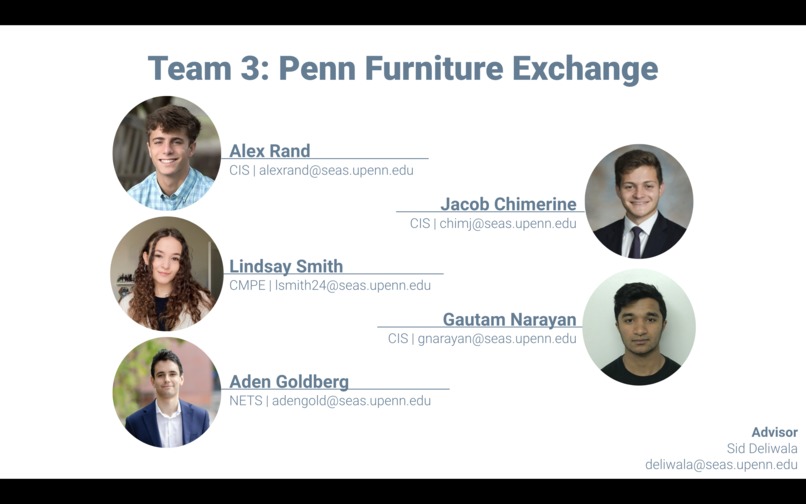 Team 3: Penn Furniture Exchange – screenshot 1