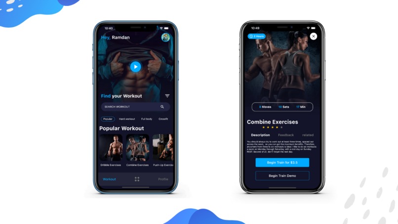 Workout fitness - Mobile App (Android & iOS) – screenshot 2
