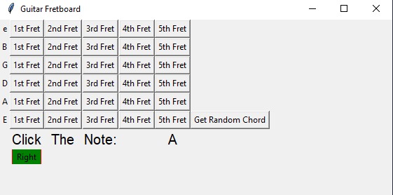 Fretboard Learning GUI – screenshot 2