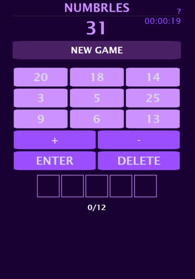 NUMBRLES – screenshot 1