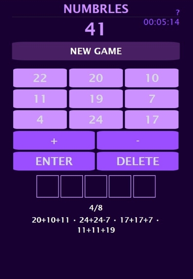 NUMBRLES – screenshot 2