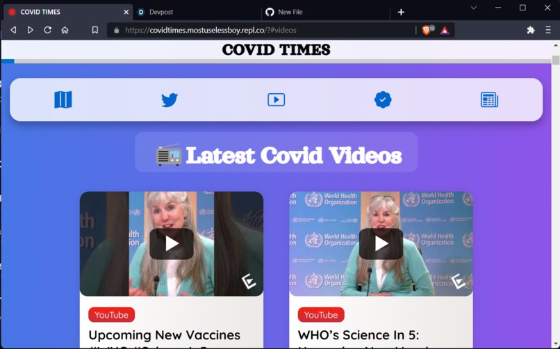 CovidTimes - HomePage for Covid Workers – screenshot 2