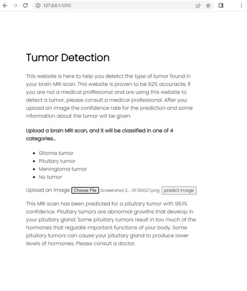 Brain MRI tumor classification – screenshot 3